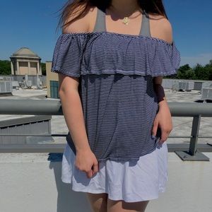 Off the Shoulder Striped Top